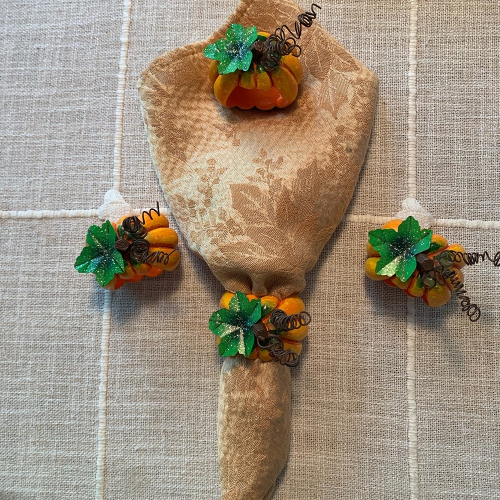 Pumpkin Napkin Rings - Picture 2 of 4